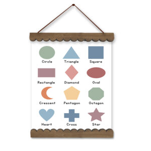 Rustic Strong Magnetic Poster Hanger Scallop Frame in Plywood Scroll Canvas Poster Easy to Install