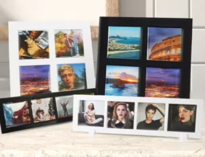 SAGER Bulk Discount FM R1 Clear Acrylic 4 in 1 Rectangle Photo Frame for 50mm Magnetic Fridge Magnet Tabletop