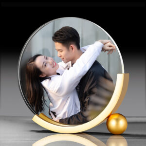 SE7ART High end Modern Crystal Custom Metal Photo Display Stand Frame Wedding Children Baby Couple Gift Box Home Decor