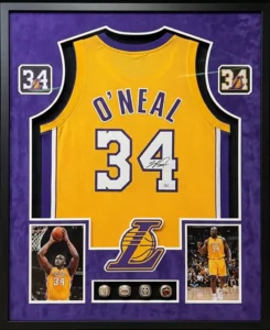 S&L Large Eco Friendly Paper & Aluminum Wood Shadow Box Frame 60×80 70×90 80x100cm with Suede Mat for Sports Uniform