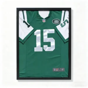 S&L Pro Jersey Display Frame 98% UV Protection MDF Wood & Acrylic Shadow Box for Sports Memorabilia Football Shirt Black