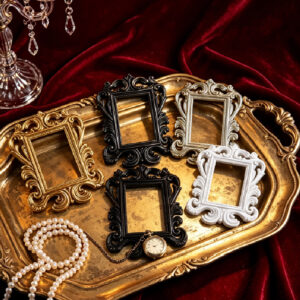 SYLVAN DIY Victorian Style Geometric Synthetic Resin Desktop Ring Display Small Jewelry Photo Frame Shooting Prop