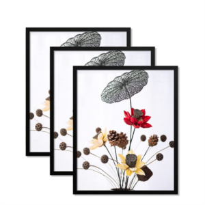 Set of 3 Black Solid Wall Creative Poster Picture Frame Recycled Hanging Bulk Wood Photo Frame 18×24