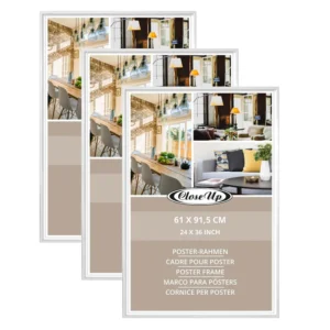 Set of 3 White 61 X 91.5cm Plastic Poster Frames
