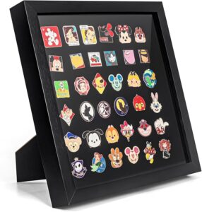 Shadow Box Frame 27.94×27.94CM Wall and Tabletop Display MDF Modern Rectangle Durable Eco Friendly Needle Holder Black