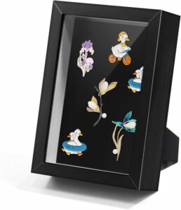 Shadow Box Frame Custom Size Modern Black MDF for Lapel and Enamel Pins Eco Friendly Durable Wall Tabletop Display