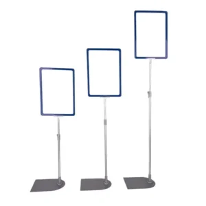 Shelf Sign Holder Adjustable Height Floor Metal Base Plastic Pop Advertising Snap Board Poster Display Stand With A4 Frame