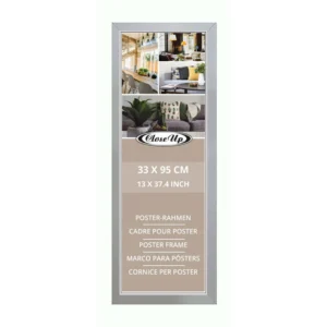 Silver Plastic Poster Frame 33 X 95 cm Durable and Stylish Display Solution