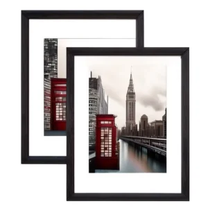 Simple Black Plastic Photo Frame Available in A3 A4 8K Sizes Suitable for Tabletop Display and Wall Hanging