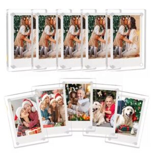 Simple Clear Plastic Customized Logo Eco friendly Double Sided Strong Magnetic Tabletop Photo Frame