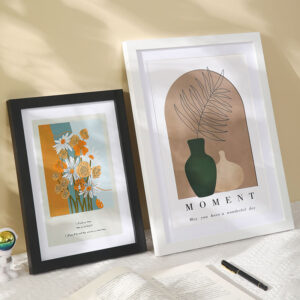 Simple Durable MDF Classic Minimalist Photo Frame for Desktop Wall Mounted High Definition Letterpress Printed