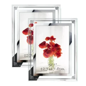 Simple Transparent Glass DIY Photo Frame Stand 10 Inch Empty Frame Creative High end Crystal Glass Photo Frame Table Decorative