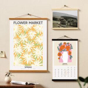 Simple and Creative Magnetic Calligraphy Poster Advertising Hanging Painting Printing Wooden Frame Strip Photo Frame Decoration