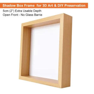 Solid MDF Shadow Box Picture Frame 5cm Depth 3D Memory Box Frame No Glass Display Case For Home Decor