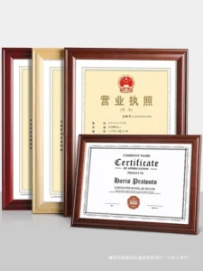 Solid Wood Certificate Frame A4 A3 B5 Wall Mount & Tabletop Display for Diplomas Awards and Business Licenses