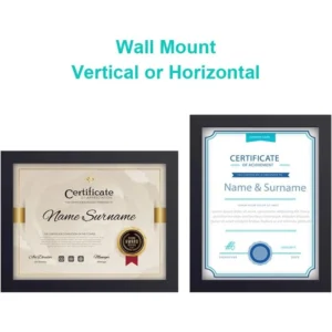 Solid Wood High Definition Glass Display Creative Eco Friendly Certificate Frames 8.5×11 Inch Classical Style for Graduation