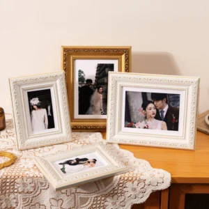 Solid Wood Light Luxury Wedding Photo Frame Display Stand Custom Made Photo Frames for Family