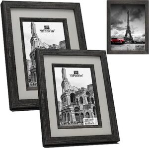 Solid Wood Poster Frame Black White Custom Sizes (A1 A5 4×6 to 18×24) for Wall Mounting & Tabletop Display