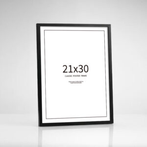 Solid Wood Poster Picture Frame Multi Size A1 A3 A4 A5 4×6 5×7 8×10 11×14 16×20 Black White Frame