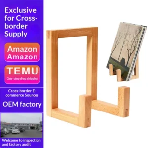 Solid Wood Rock Record Display Rack Home Book Photo Frame Stand Multi function Rectangular Desktop Vinyl CD Rack Shandong Origin