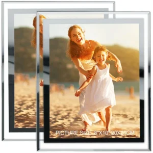 Sparkly Silver Glitter Crystal Creative Glass Photo Frames OEM Brand for Home Family Party Use