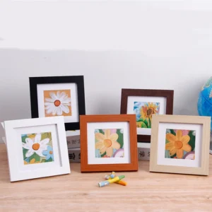 Square Shape Picture Frame Multicolor Creative Oil Painting Diy Photo Frame for Wall Mounting or TableTop