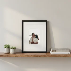 Square Simple Hanging Iron MDF Embossed Gold Photo Frame 24×36 Decorative Wall Frame