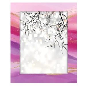 Stone Era Handcrafted Pink Marble Photo Frame with Gold Wave Pattern Lightweight for Luxury Decorative Frame for Home Hotel