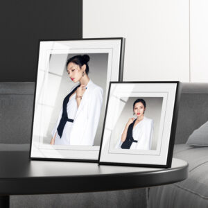 Studio Style Creative Simple Black High End Plastic Modern Minimalist Photo Frame 7 Inch 10 Inch Set Up Wedding