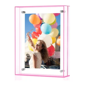 Stunning Color Magnetic Acrylic Photo Frame Modern Neon Floating Style Picture Frame for Home Office Decoration