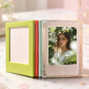 Sublimation Blank Plastic Magnetic Photo Frames Fridge Magnets for Double sided Printing Custom Polaroid Style for Home Decor