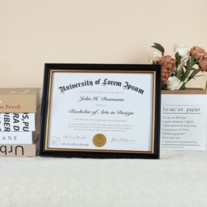 Tabletop Elegant A4 Cherry Wood Diploma Frames Graduation Certificate Frame