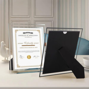 Tabletop Glass Crystal Photo Frame for Certificates