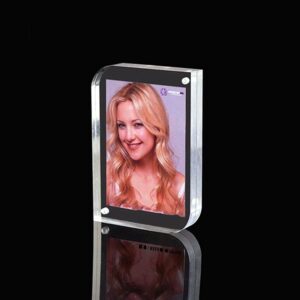 Tabletop Simple Design Square Clear Magnetic Acrylic Picture Photo Frames Adjustable Wall mounted Frameless Acrylic Photo Frame