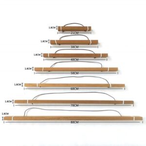 Teak Wood Magnetic Poster Hanging Frame Customizable Logo Photo Frame Canvas Wooden Stretcher Bars for Home Use