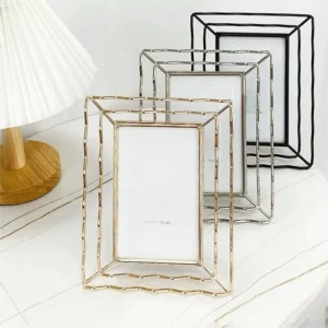 Topiary Frame Metal Custom Multiple Size Artsy Photo Frames Plated Home Decorate Desktop Metal Picture Photo Frame