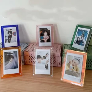 Transparent Acrylic Desktop Photo Display Stand with Screw Foot