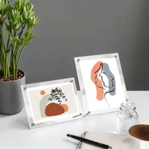 Transparent Crystal 6 inch Acrylic Photo Frame Display Stand Certificate & Postcard Photo Display A4 Poster Frame