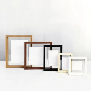 Transparent Double Sided Glass MDF Picture Frame Floating Photo 4×6 8×8 A4 Customized