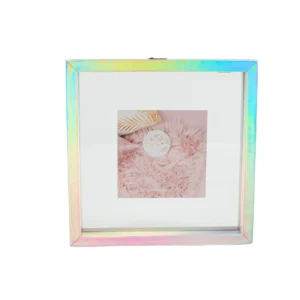 Transparent Double Sided Glass Wooden Floating Picture Photo Frame