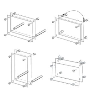 Transparent Frameless Wall Mounted Acrylic Photo Frame Wall Mounted Plexiglass Photo Frame Tabletop