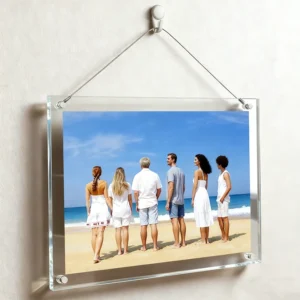Transparent Polished Stainless Steel Eco Friendly 4*6 5*7 8*10 A4 Wall Hanging and Desktop Dual use Acrylic Photo Frame