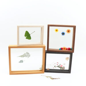 Transparent Specimen A4 A3 Double Sided Glass Picture Wooden and Acrylic Floating Photo Frame Wall Art