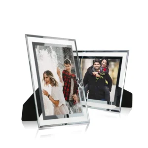 Trendy Sublimation Glass Crystal Photo Frame Clock Stand High-Quality Home Decoration