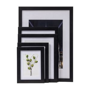 US Art Frames 18×24 Black 1 Inch Flat MDF Wood Composite Wall Decor Poster Photo Frame for Picture