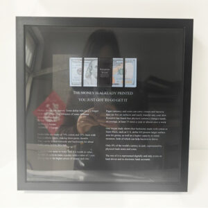 US Banknote Bill Display Frame Office Decoration Motivation Quote Saying American Style Shadow Box Frame