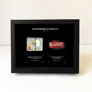 US Banknote Bill Luxury Car Key Display Tabletop Picture Frame 5cm Deep 28*31*6.5cm Custom Size Best Selling Shadow Box Frame