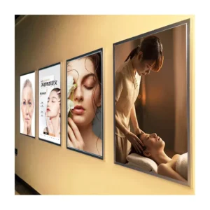 Ultra Thin A4/A2 Size Indoor Aluminum LED Photo Frame Wedding LED Light Box Toughened Glass Making Machine Model Acryl Material