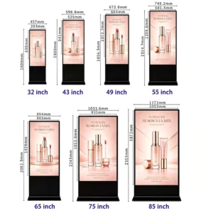 Ultra Thin Lcd Totem 55 Inch Windows Android Touch Screen Kiosk Advertising Player Display Screen