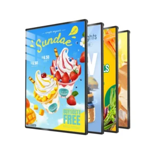 Ultra Thin Rectangle A1 A2 A3 A4 LED Lighting Box Aluminum Alloy Indoor Advertising Light Poster Frame Decorative Food Display